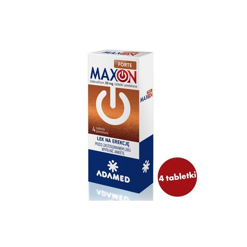 Maxon Forte, sildenafil 50 mg 4 tabletki, potencja
