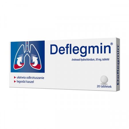 Deflegmin 30 mg 20 tabletek (data ważności 2022-09-30)