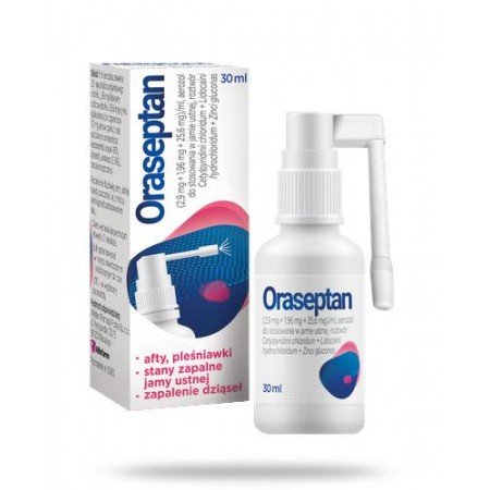Oraseptan, aerozol do stosowania w jamie ustnej, 30ml