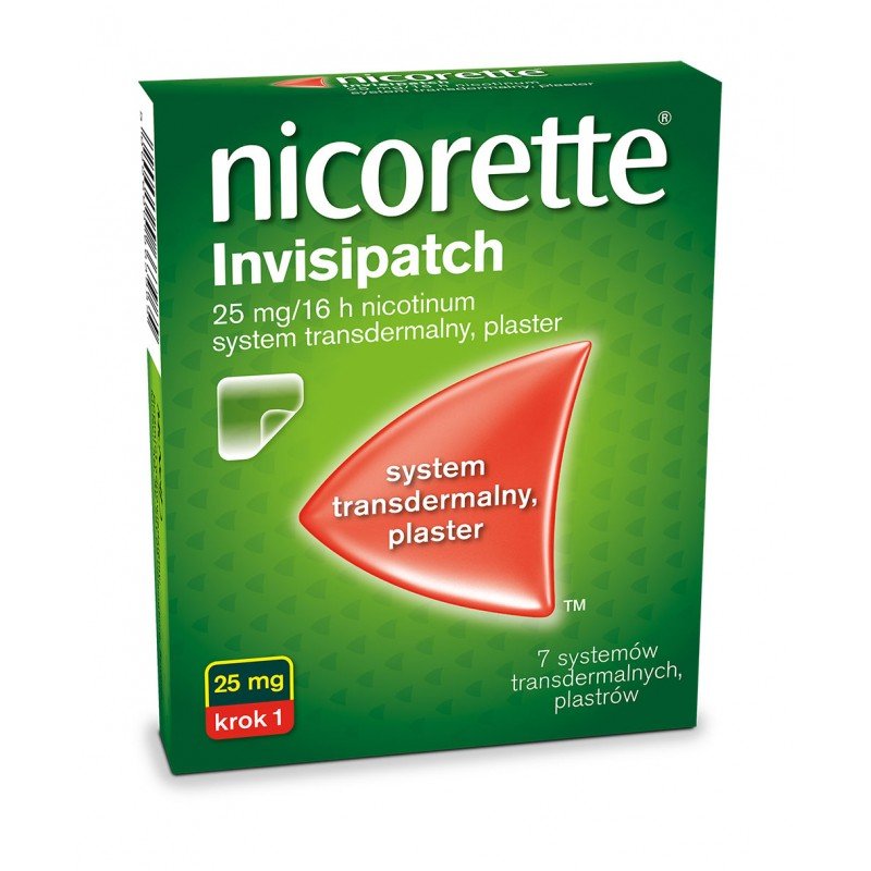 Nicorette Invisipatch, (Nicorette Semi), 25 mg, plastry