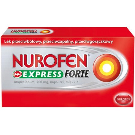 Nurofen Express Forte, ibuprofen 400 mg 10 kapsułek