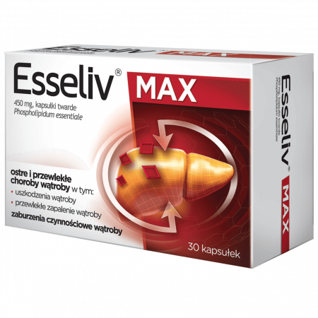 Esseliv Max, 450 mg fosfolipidów, 30 kapsułek