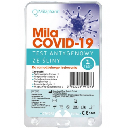 Test na koronawirusa Mila COVID-19 ze śliny 1 szt.