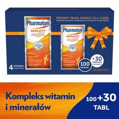 Pharmaton Geriavit Zestaw 130 tabletek (100+30)