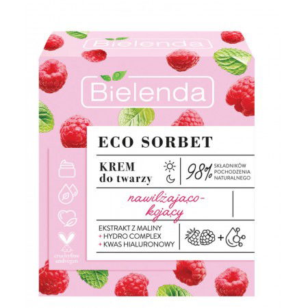 Bielenda, Eco Sorbet Malina, Krem nawilżająco kojący, 50 ml