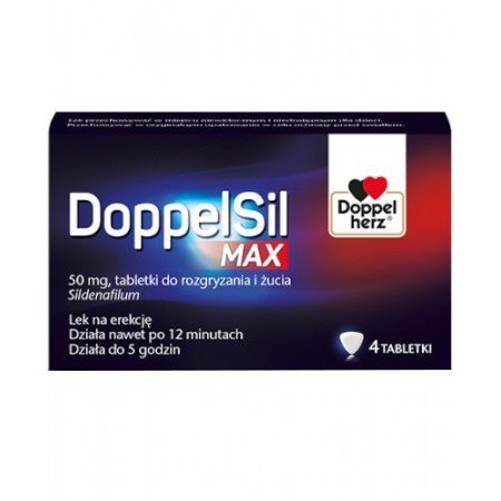 DoppelSil Max 50mg x 4 tabletki do rozgryzania i żucia