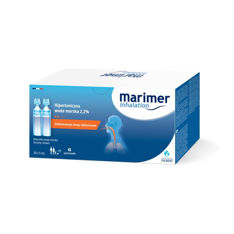 MARIMER Inhalation Hipertoniczna woda morska 2,2% 30 ampułek po