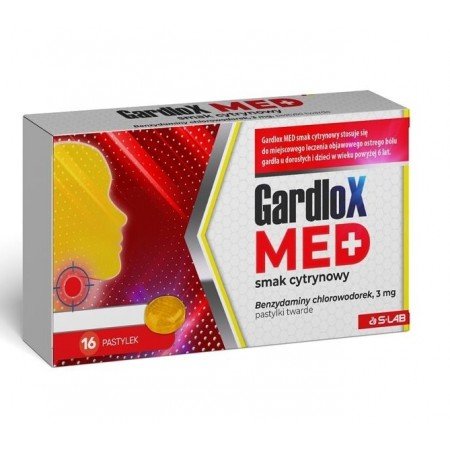 GardloX Med smak cytrynowy pastyl.16