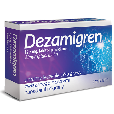 Dezamigren 12,5 mg, 2 tabletki powlekane