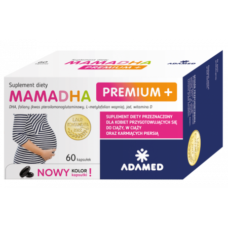 MamaDHA Premium Plus, 60 kapsułek