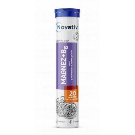 NOVATIV Magnez + B6 20 tabletek musujących