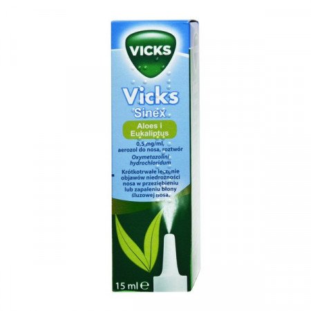 Vicks Sinex Aloes i Eukaliptus aerozol do nosa 15 ml