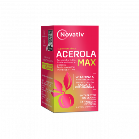 Novativ Acerola Max tabletki do ssania - 60 tabl.