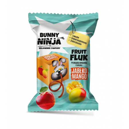 BUNNY NINJA FRUIT FLUK Przekąska owocowa o smaku jabłko mango -