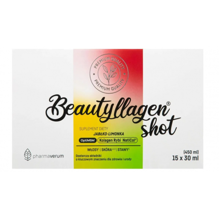 Beautyllagen shot jabłko-limonka 15x 30 ml