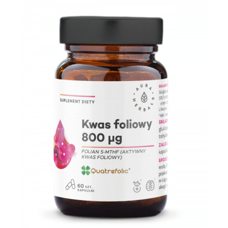 Kwas Foliowy 800 ug Quatrefolic kapsułki - 60 kaps.