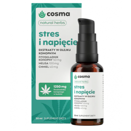 Cosma Cannabis Stres I Napięcie Natural Herbs krople - 30 ml