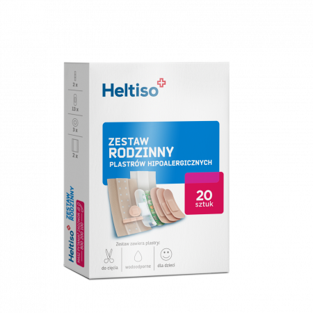 Heltiso Plastry-zestaw opatrunkowe rodzinny 20szt