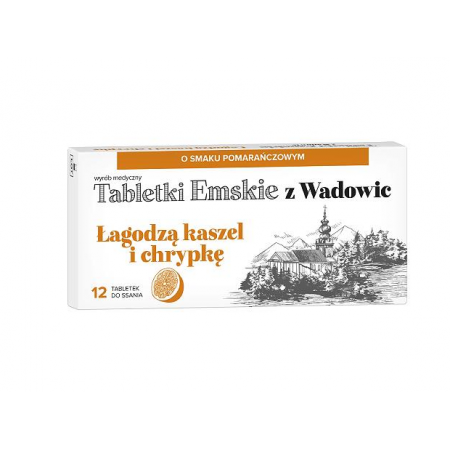 Tabletki Emskie Z Wadowic o smaku pomarańczowym tabletki do