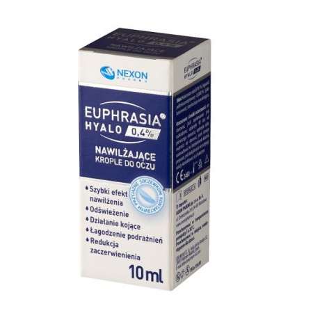 Euphrasia Hyalo 0,4% Krople do oczu nawilżające - - 10 ml