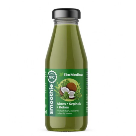 Smoothie o smaku aloes-kokos-szpinak 250ml