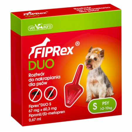 Fiprex Duo (67mg+60,3mg) S - 0,67ml dla psów