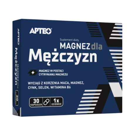 Magnez Apteo dla mężczyzn kapsułki - 30 kaps.
