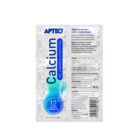 Calcium W Folii Apteo tabletki musujące do sporządzania
