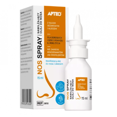 Nos Spray nawilżający olejek do nosa APTEO