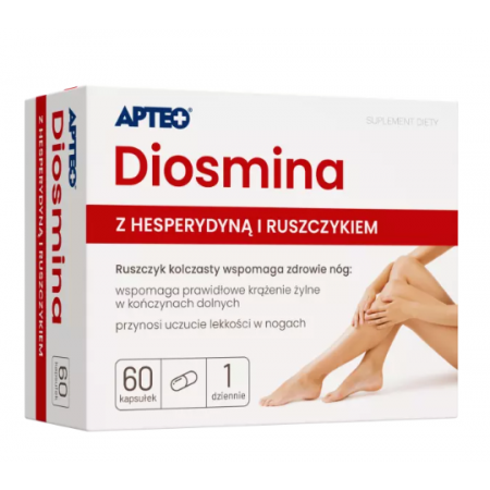 Diosmina Z Hesperydyną 450 mg + 50 mg Apteo kapsułki - 60 kaps.