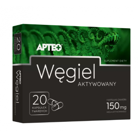 Węgiel Aktywowany - - 20 kaps.