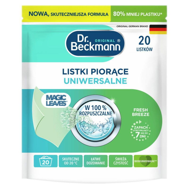 Dr. Beckmann Magic Leaves Listki do prania Uniwersalne 20 szt.