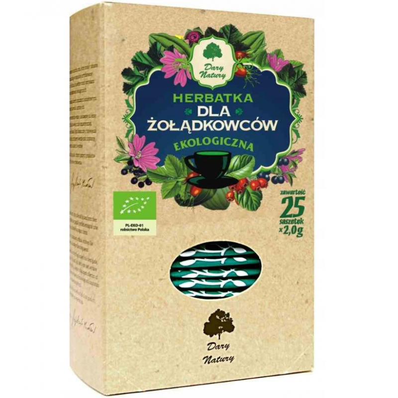 Dary Natury- herbata dla żołądkowców eko 25x 2 g Dary Natury- herbata dla żołądkowców eko 25x 2 g