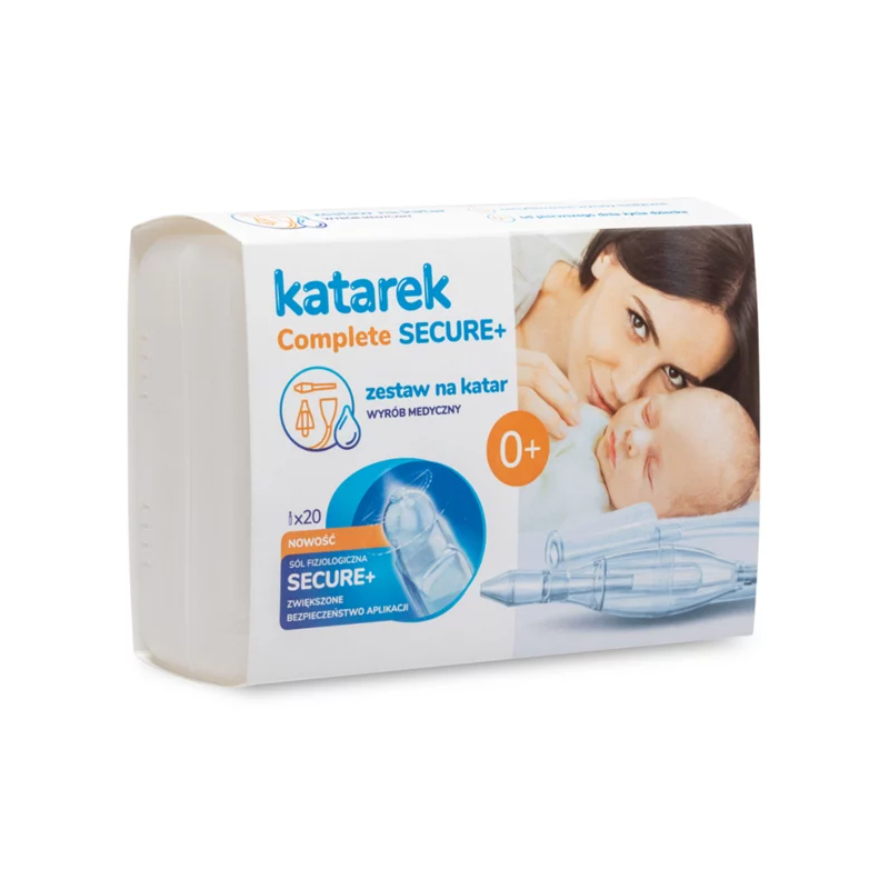 Katarek Aspirator kataru Complete Secure+ z solą fizjologiczną 1 zestaw