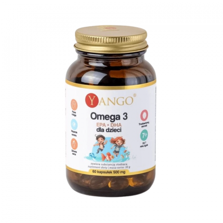 Kwasy Tłuszczowe Dla Dzieci Yango Omega 3 EPA + DHA dla Dzieci Kwasy Tłuszczowe Dla Dzieci Yango Omega 3 EPA + DHA dla Dzieci 60kaps_2