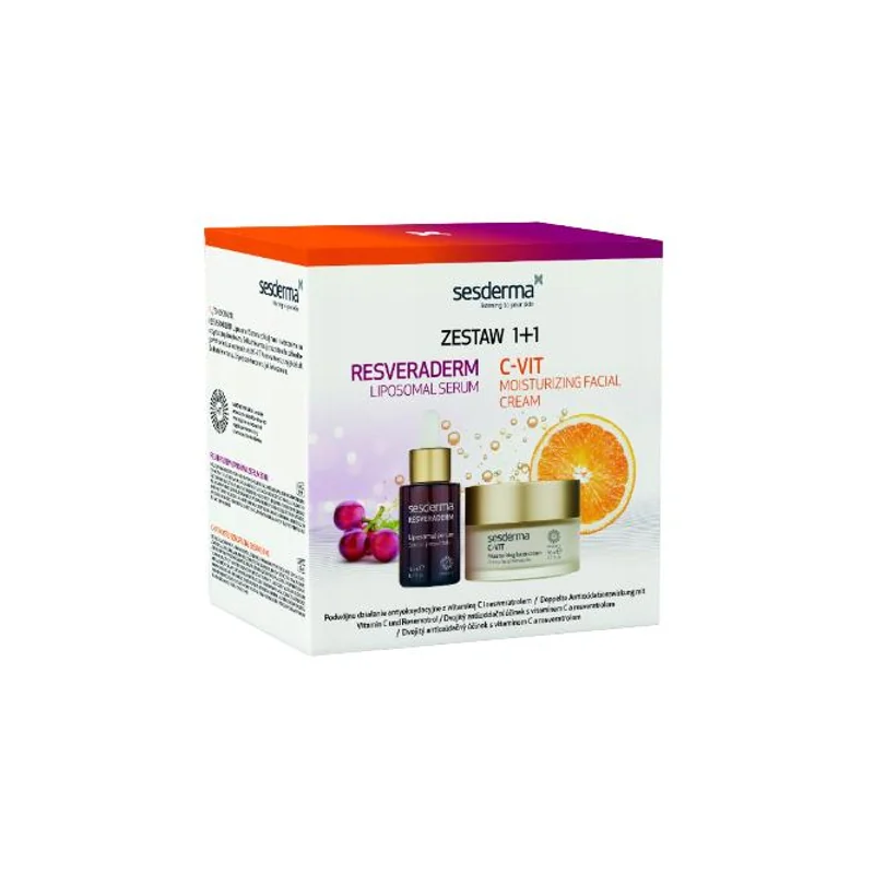 Sesderma Zestaw prezentowy: Krem Vit. C + Resveraderm Serum