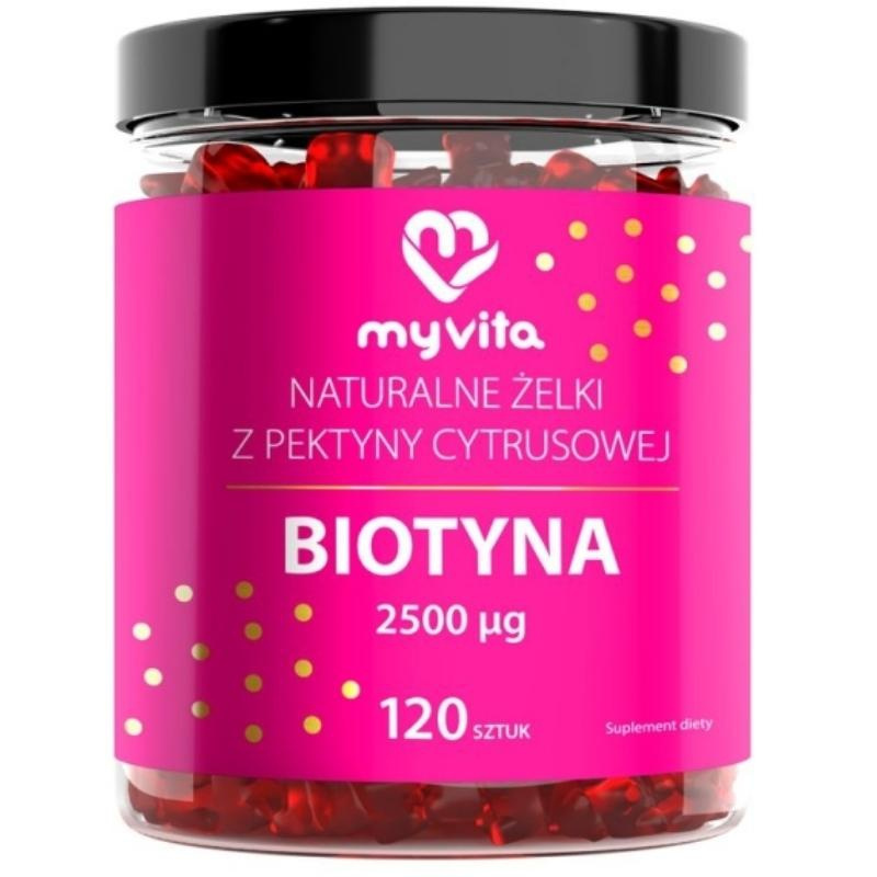 MyVita Żelki naturalne Biotyna (120 szt) MyVita Żelki naturalne Biotyna (120 szt)