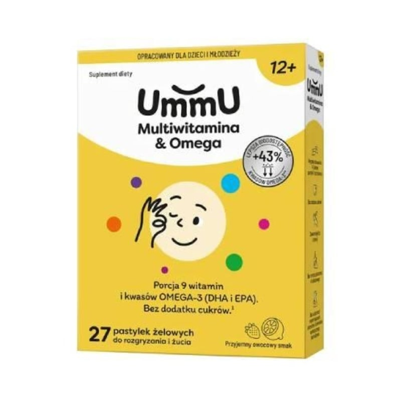 Ummu Multiwitamina & Omega 12+ 27 pastylek żelowych Ummu Multiwitamina & Omega 12+ 27 pastylek żelowych