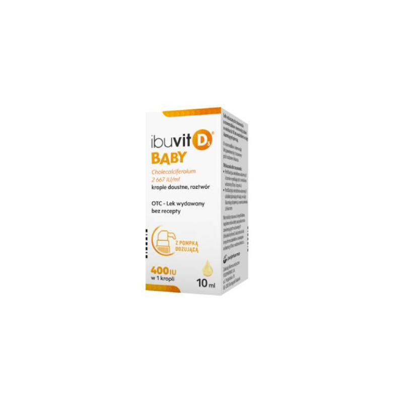 Ibuvit D3 Baby krople doustne, roztwór 2 667 I.U./ml 10 ml (but.)