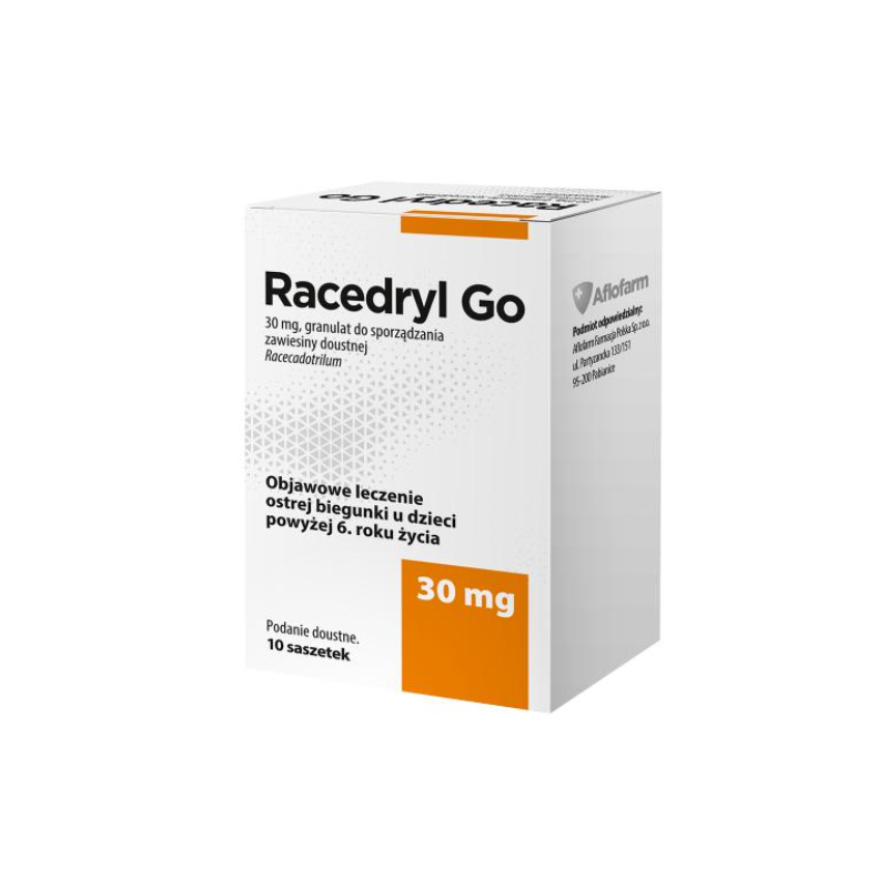 Racedryl Go granulat do sporządzania zawiesiny doustnej 30 mg 10 sasz.