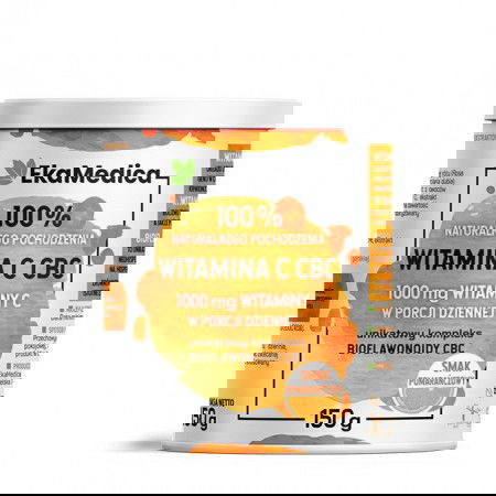 EkaMedica Witamina C CBC pomarańczowa proszek - 150 g EkaMedica Witamina C CBC pomarańczowa proszek - 150 g_2