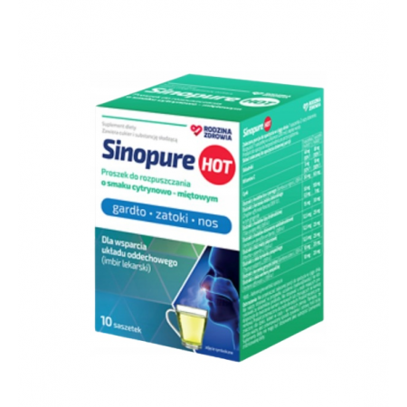 Rodzina Zdrowia Sinopure Hot o smaku cytrynowo-miętowym proszek Rodzina Zdrowia Sinopure Hot o smaku cytrynowo-miętowym proszek do rozpuszczenia - 10 sasz._2