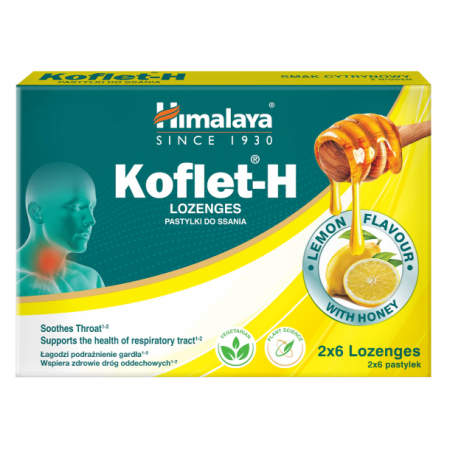Himalaya Koflet-H smak cytrynowy pastylki do ssania - 12