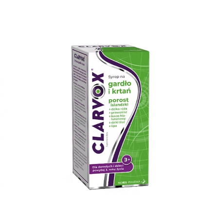 Clarvox Syrop na gardło i krtań porost islandzki/róża 3+ 200ml