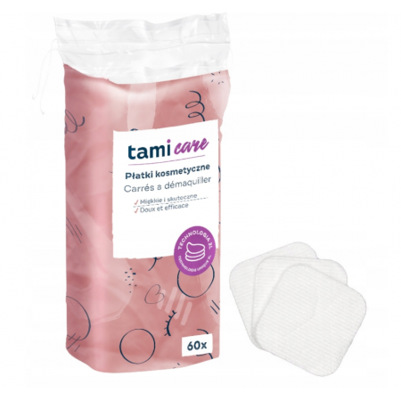 Tami kwadratowe Płatki do demakijażu - - 60 szt.