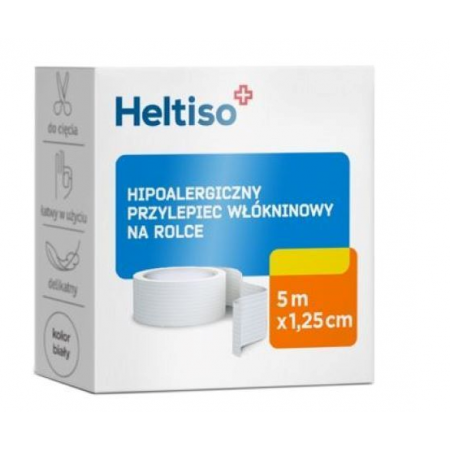 Heltiso Przylepiec włókninowy biały 5 m x 1,25 cm - - 1 szt.