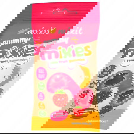 Owocowe Mixies - naturalne cukierki żelki o smaku truskawki i