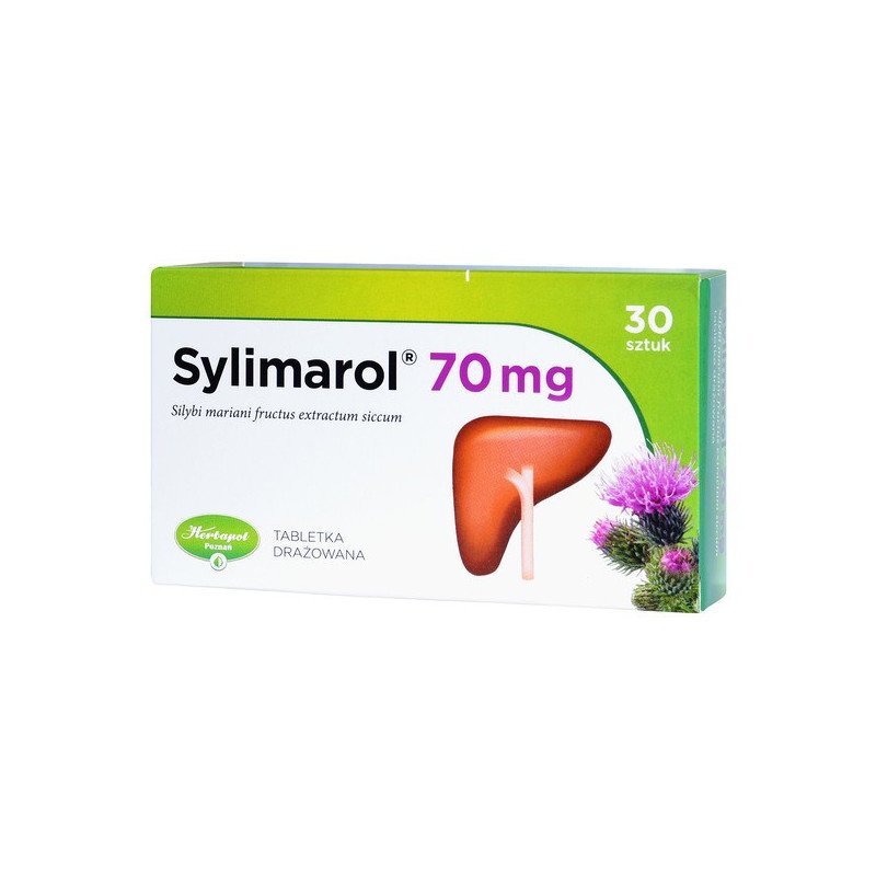 Sylimarol 70 mg wątroba 30 drażetek