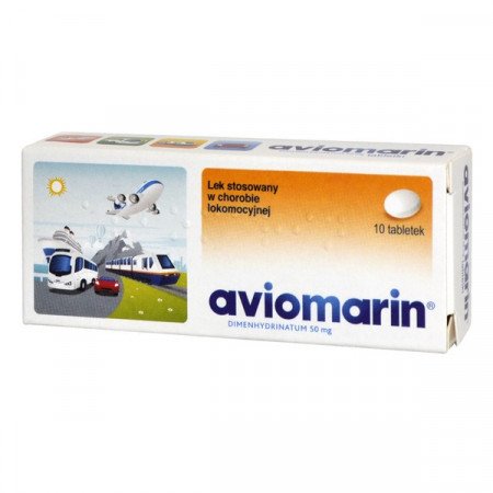 Aviomarin 50 mg nudności, wymioty10 tabletek