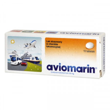 Aviomarin 50 mg nudności, wymioty10 tabletek